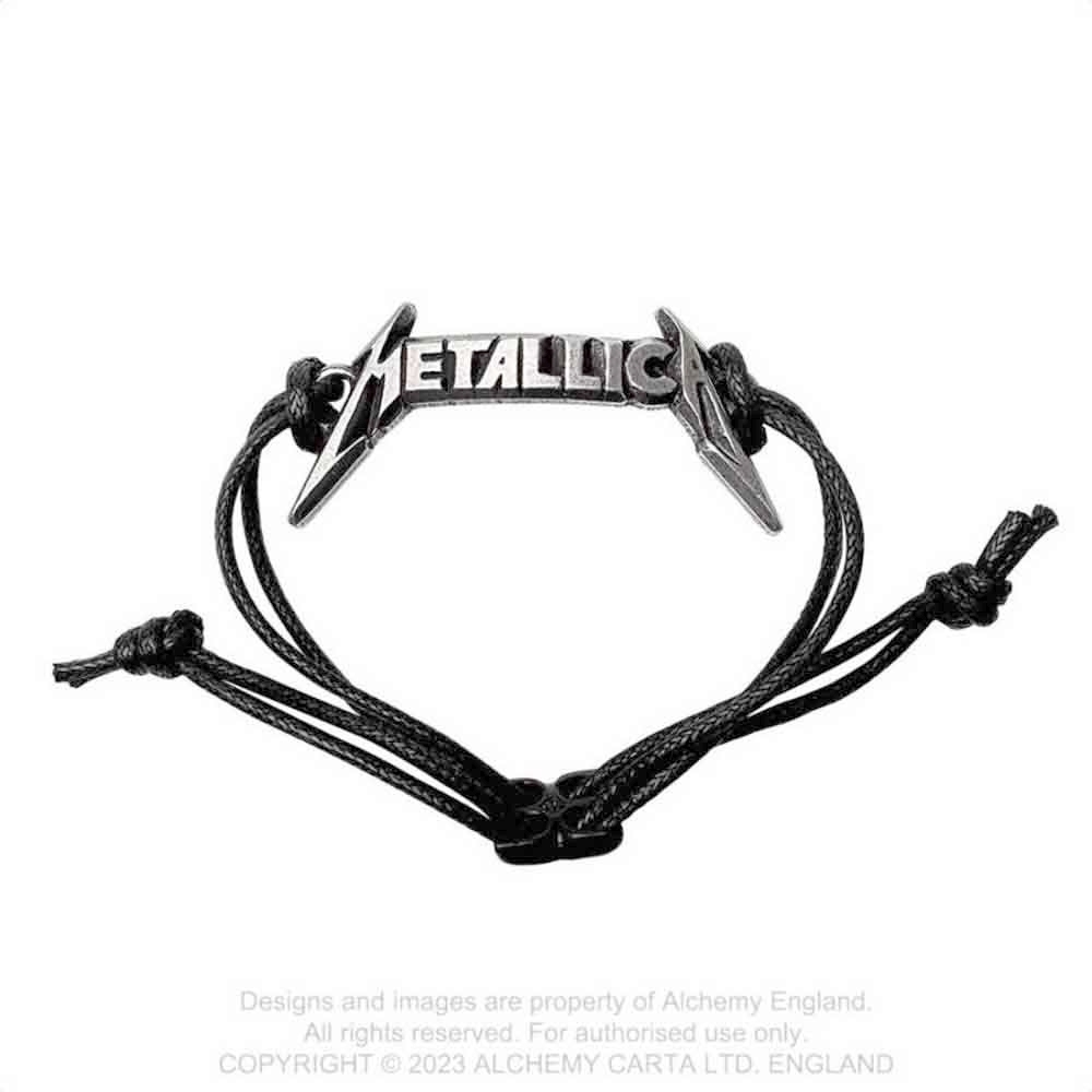 Alchemy Metallica - Classic Logo Wrist strap - Silver coloured/Black